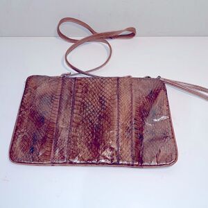Vintage snake skin Palazzio bag w/ removable strap, can be used as a clutch.